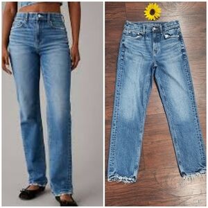 AE Blue SUPER HIGH-RISE STRAIGHT STRETCH JEANS 🩵🩵🐈‍⬛